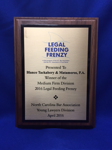 2016 Legal Feeding Frenzy award