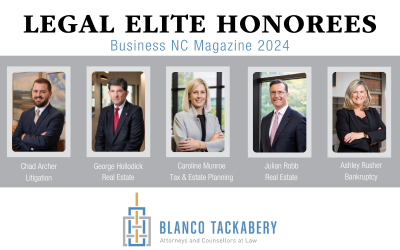 Five Attorneys Named Legal Elite Honorees for Business NC Magazine